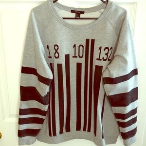 ❌SOLD❌Barcode crewneck sweatshirt